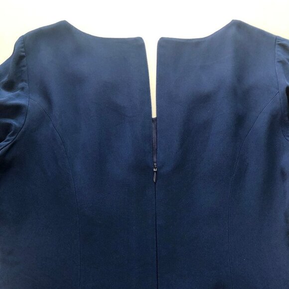 Hugo Buscati Collection Royal Blue Silk Dress Size 8 - Picture 11 of 12